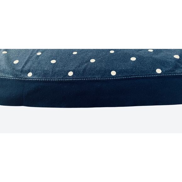 ST.JOHN’S BAY LONG SLV CREW FLEECE SWEATSHIRT, WOMENS, 2X, NAVY-WHITE POLKA DOT - Picture 9 of 10